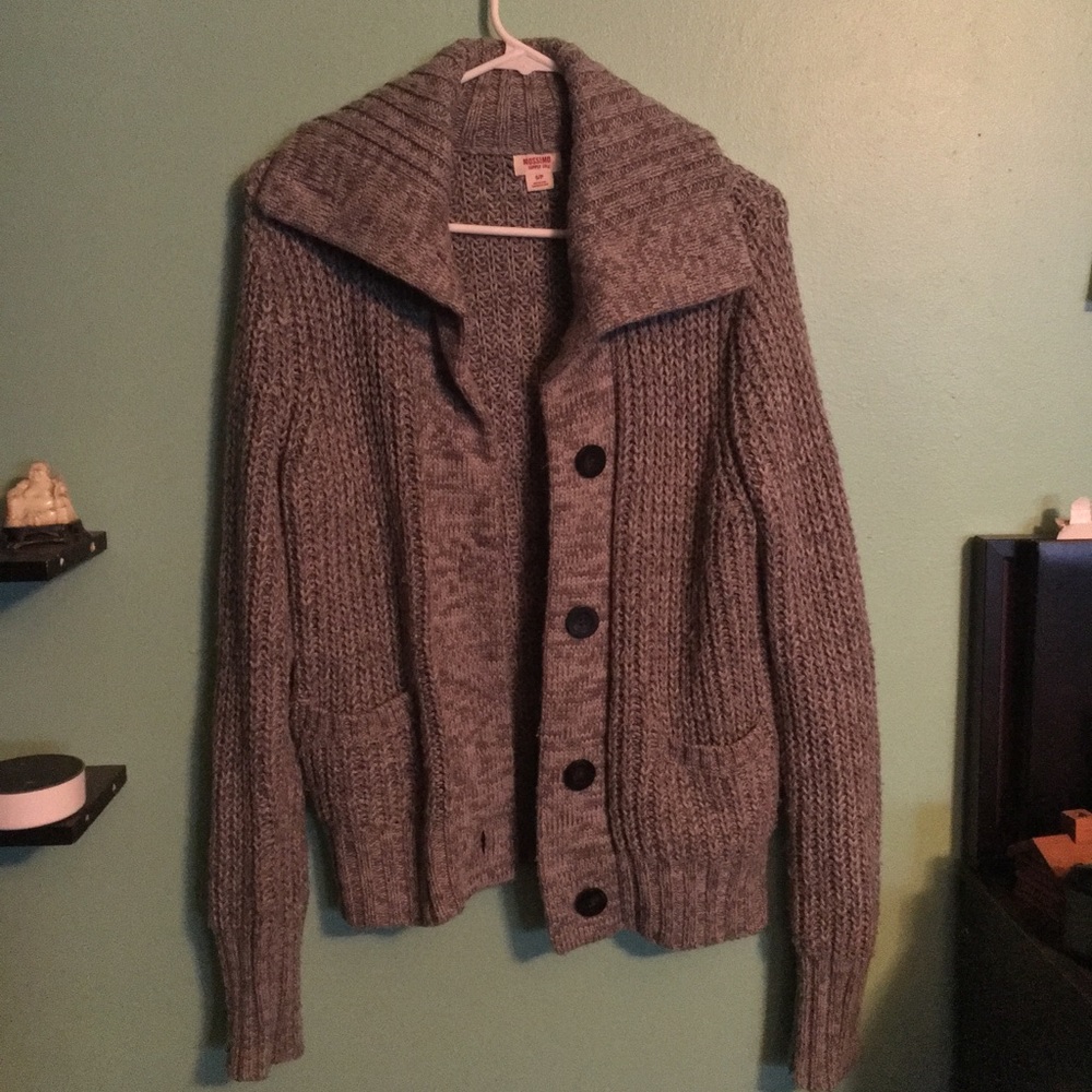 Grey Knit Cardigan